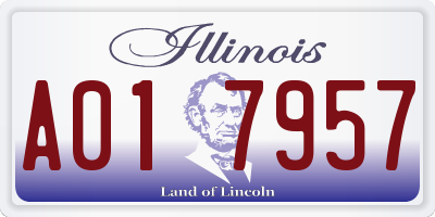 IL license plate A017957