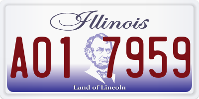 IL license plate A017959