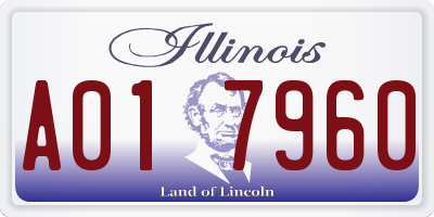 IL license plate A017960