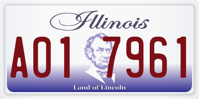 IL license plate A017961