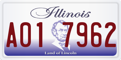 IL license plate A017962