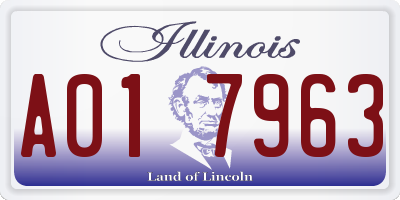 IL license plate A017963