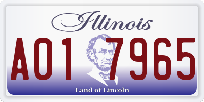 IL license plate A017965