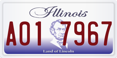 IL license plate A017967