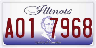 IL license plate A017968