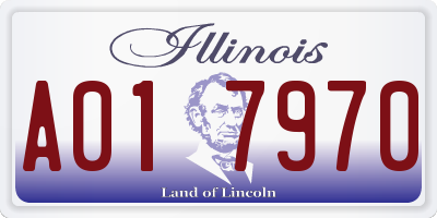 IL license plate A017970