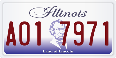 IL license plate A017971