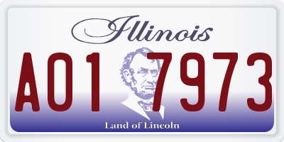 IL license plate A017973