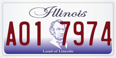 IL license plate A017974