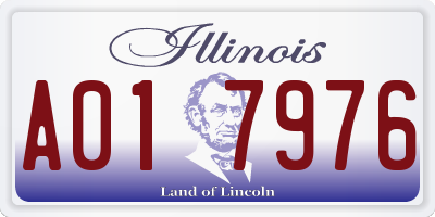 IL license plate A017976