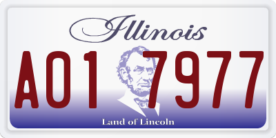 IL license plate A017977
