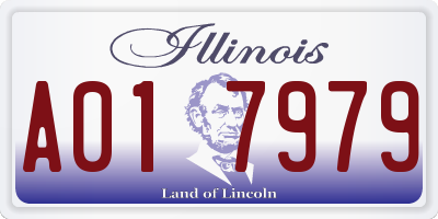 IL license plate A017979