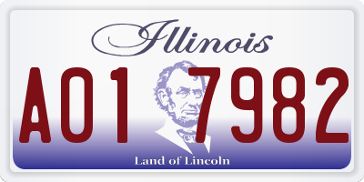 IL license plate A017982