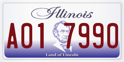 IL license plate A017990