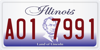 IL license plate A017991
