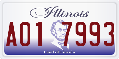 IL license plate A017993