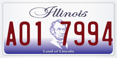 IL license plate A017994