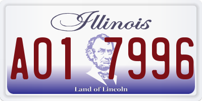 IL license plate A017996