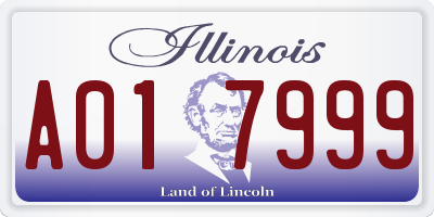 IL license plate A017999