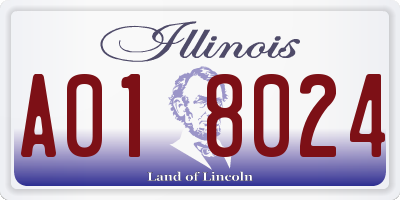 IL license plate A018024