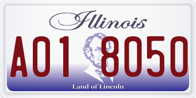 IL license plate A018050