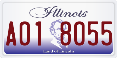 IL license plate A018055