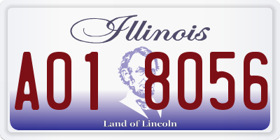 IL license plate A018056