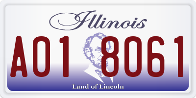 IL license plate A018061