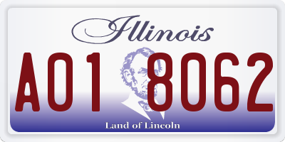 IL license plate A018062