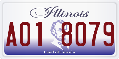 IL license plate A018079