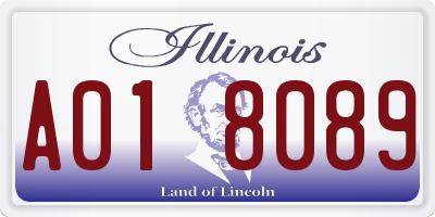 IL license plate A018089