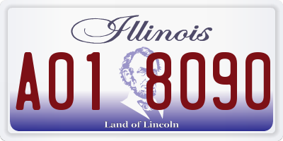 IL license plate A018090