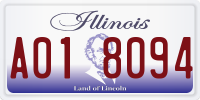 IL license plate A018094