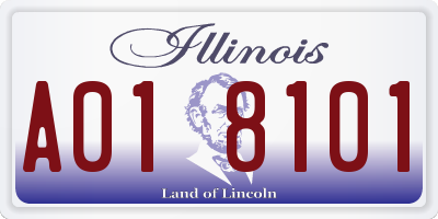 IL license plate A018101