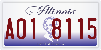 IL license plate A018115
