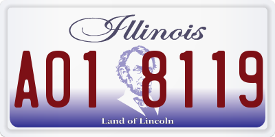 IL license plate A018119