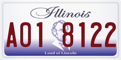 IL license plate A018122