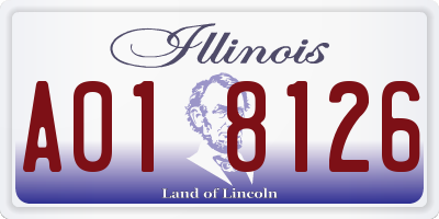 IL license plate A018126