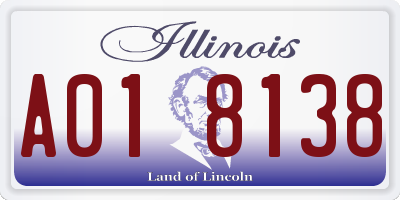 IL license plate A018138