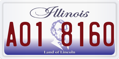 IL license plate A018160