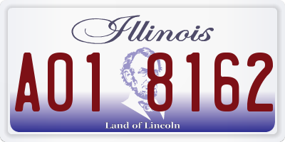 IL license plate A018162
