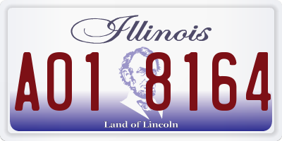 IL license plate A018164