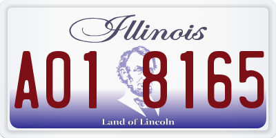 IL license plate A018165
