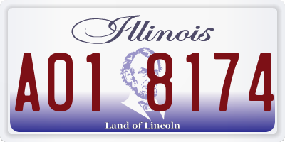 IL license plate A018174