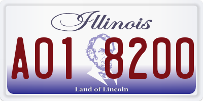 IL license plate A018200