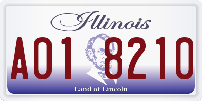 IL license plate A018210
