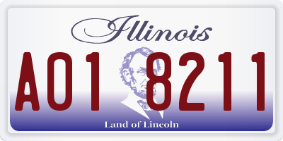 IL license plate A018211