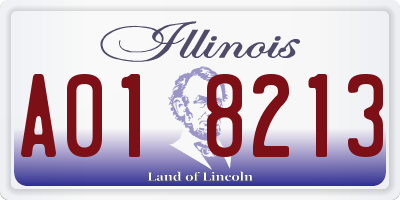 IL license plate A018213