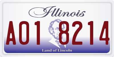 IL license plate A018214