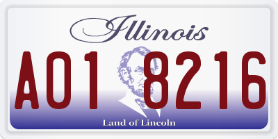 IL license plate A018216